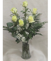 Long Stem Green Roses