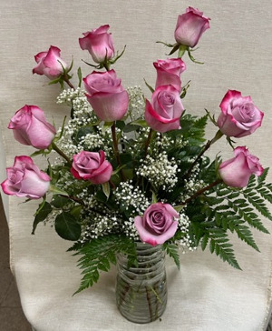 Long Stem Purple Roses