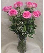 Long Stem Pink Roses