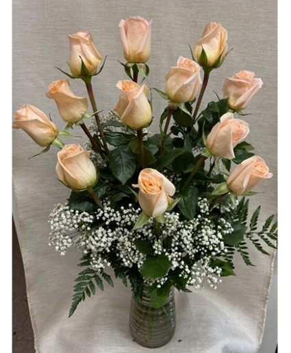 Long Stem Peach Roses