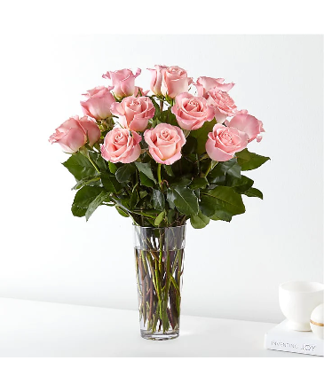 Long Stem Pink Roses Bouquet  in Van Wert, OH | THE SECRET GARDEN FLORAL & GIFTS