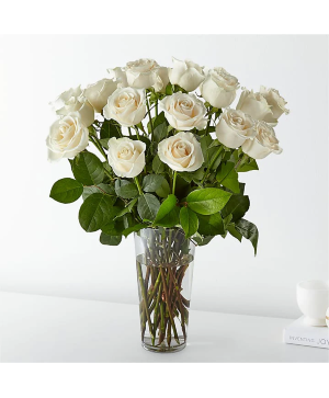 Long Stem White Rose Bouquet 