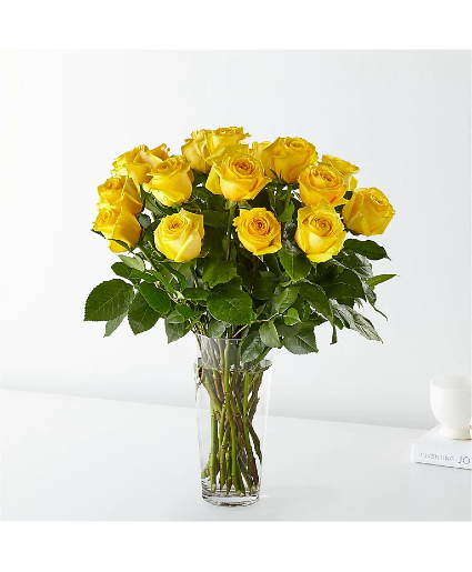 Long Stem Yellow Rose Bouquet 