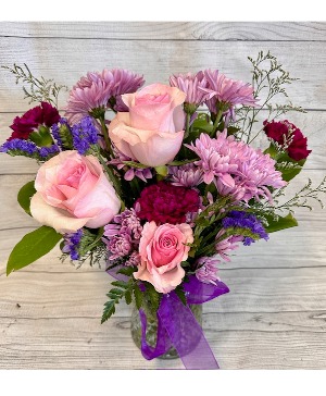 look lively lavender Vase Arrangement