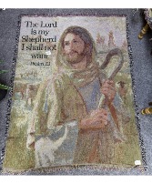Lord is my Shepherd Throw Afghan Blanket