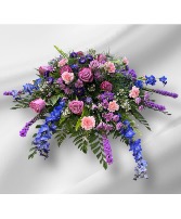 Lorene’s Lavender Lwfacy Casket Spray