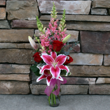 love always vase arrangement