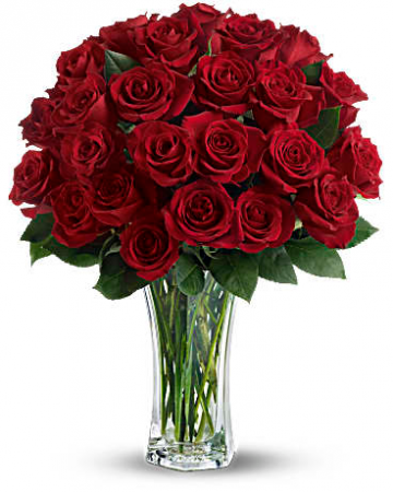 Love and Devotion - 24 Long Stemmed Red Roses 