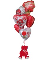 Love and Snuggles FHF-VBB26 Bear and Balloons (local delivery only)