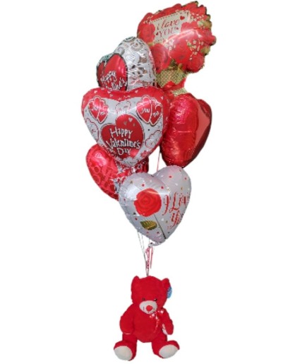 Love and Snuggles FHF-VBB26 Bear and Balloons (local delivery only)
