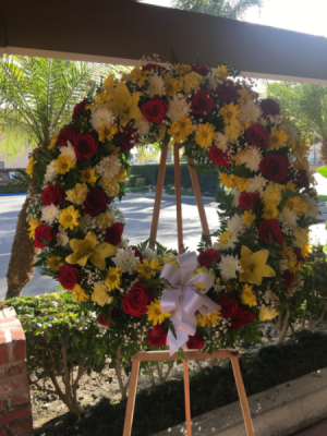 Love and sunshine Funeral wreath