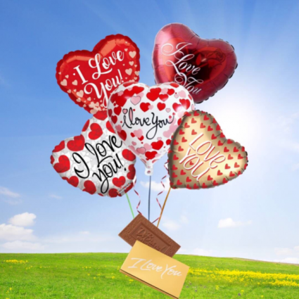 Love Ballon Bouquet-DeBrand candy bar