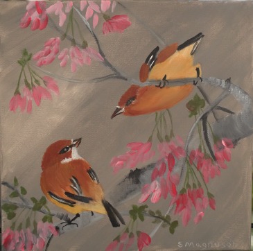 Love Birds  Acrylic on Canvas in South Milwaukee, WI | PARKWAY FLORAL INC.
