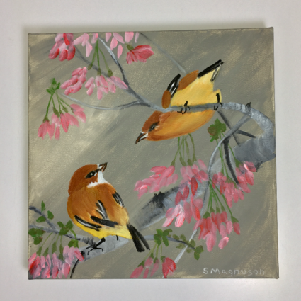 paintings of love birds
