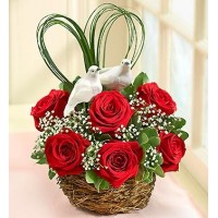 Love Birds Nest of Roses