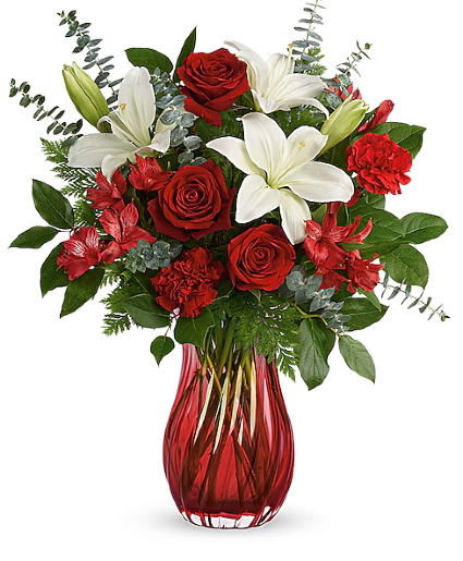 LOVE CONQUERS ALL BOUQUET Vase Arrangement 