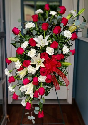 Dallas Cowboys Standing Easel Spray by I Love Roses Florist