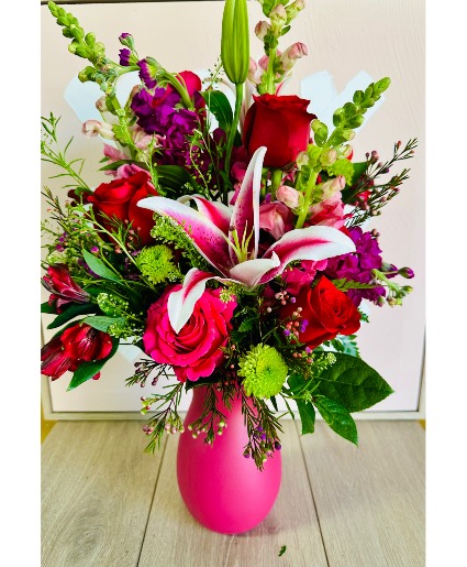 Love Everlasting  Mixed arrangement with roses 