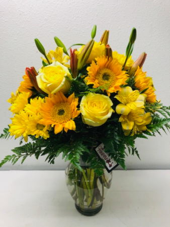 Love For Yellow Vase Arrangement