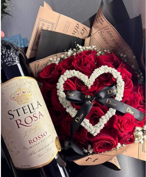 LOVE HEART ROSE BOUQUET LOVE BOUQUET