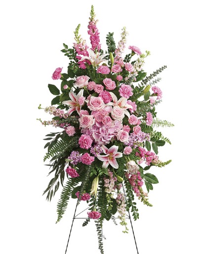 Stargazer Tribute Standing Funeral Spray