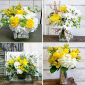 Designer's Choice Yellow and White Bouquet
