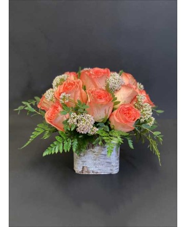 Just Peachy Rose Arrangment in Iowa City, IA | Every Bloomin' Thing