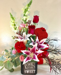 LOVE IS SWEET Arrangement of Flowers