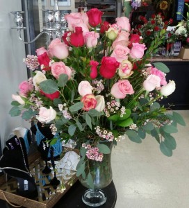 WITH LOVE MIXED ROSE ARRANGMENT