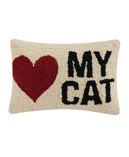 Love my Cat Hook  pillow Gift Shop