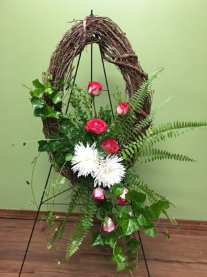 LOVE NEVER ENDS FUNERAL WREATH in Porter, OK | Happy Bee Flowers & Gifts LOVE NEVER ENDS FUNERAL WREATH in Porter, OK | Happy Bee Flowers & Gifts