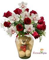 Love of Mine  Rose and Orchid Arrangement