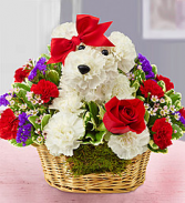 Sweet Flower Puppy  basket
