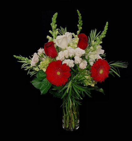 Love Red Roses and White Mix