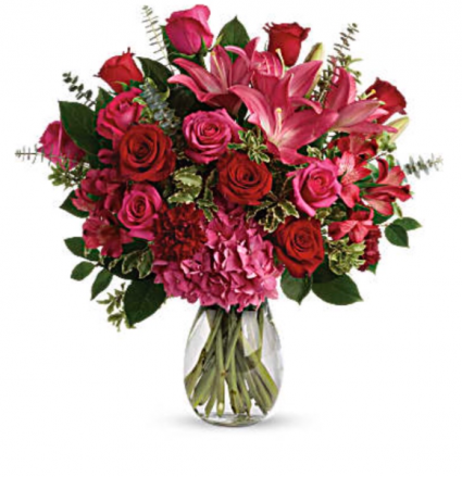 Pink Embrace Anniversary Flowers