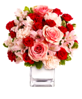 Love That Pink Bouquet with Roses vase arrangement