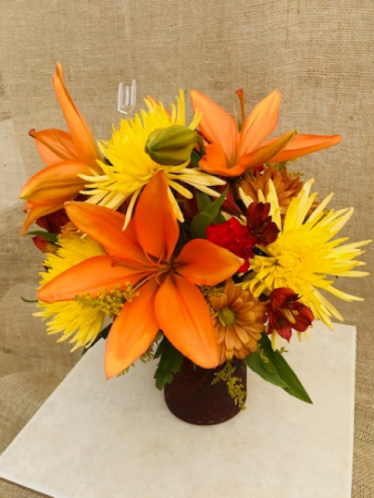 Love those Autumn Lilies Vased Arrangement