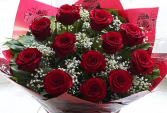 Love You, Always & Forever 12 Red roses