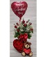 Love You Beary Much - Valentines 2026 SPECIAL Vase arrangement
