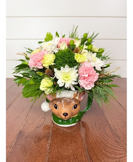 Love You Deerly Fresh Mug Arrangement