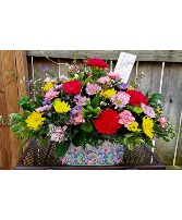Love you Mom long flower tin 