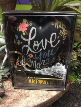 Love You More Art Heart