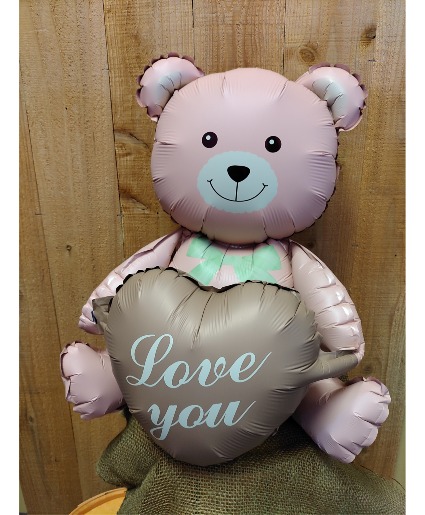 Love You Teddy Bear sitting Balloon Balloon