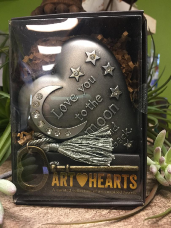 'Love You to the Moon and Back' Art Heart