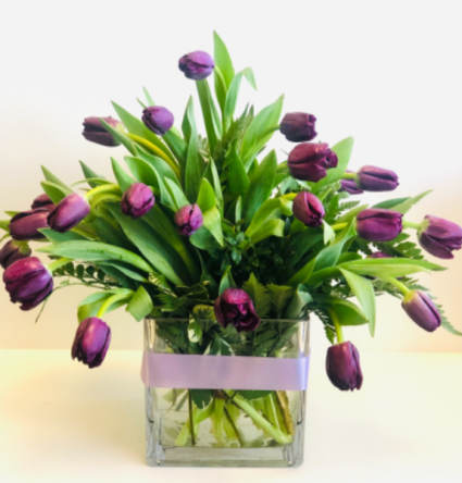 LOVE YOU UNCONDITIONALLY TULIPS ARRANGEMENT Flowers in vase