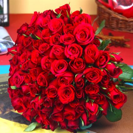 Love you with 100 Red Rosas Bouquet  100 Red Rosas Bouquet 