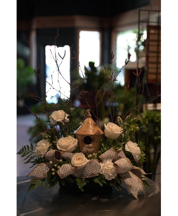 Lovebirds Ceramic Birdhouse in South Milwaukee, WI | PARKWAY FLORAL INC. Lovebirds Ceramic Birdhouse in South Milwaukee, WI | PARKWAY FLORAL INC.