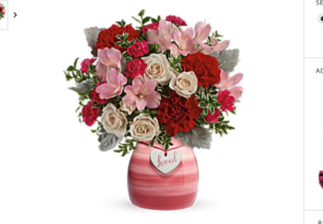 Loved Keepsake vase with fresh flowers in Fairfield, OH | NOVACK-SCHAFER FLORIST