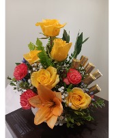 Color my world bouquet 