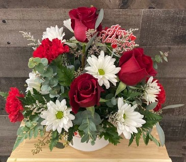 Your'e ADORA-bowl  Roses and carnations with beautiful greenery  in Silverton, OR | Julie's Flower Boutique
